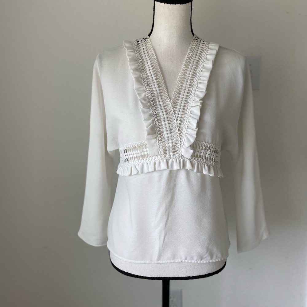 Maje White Top / Size 1 Size Small - image 2